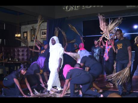 Actors from First Dance Studios perform a piece from the Broadway musical ‘Jesus Christ Superstar’ during the musical’s media launch at the Hard Rock Café in Montego Bay on Thursday evening.