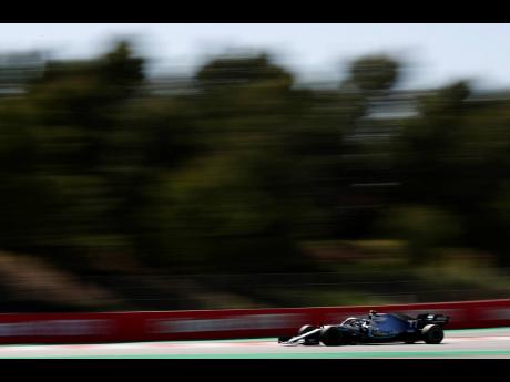 Mercedes driver Valtteri Bottas of Finland during the second free practice at the Barcelona-Catalunya racetrack in Montmelo just outside Barcelona, Spain, yesterday. The Formula One race will take place tomorrow. 