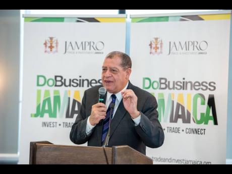 Audley Shaw, minister of Industry, Commerce, Agriculture and Fisheries speaks to attendees at the Doing Business in Jamaica luncheon that was hosted in Philadelphia, Pennsylvania, recently. Contributed