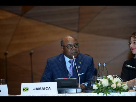 Minister of Tourism, Edmund Bartlett at the 110th Executive Council Meeting of the UNWTO 