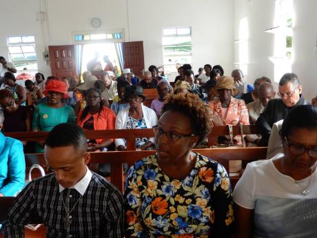 A section of the congregation at Jubilee Baptist Church’s 175th anniversary service.
