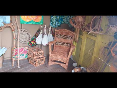 Finished wicker products done by Cecil Hylton