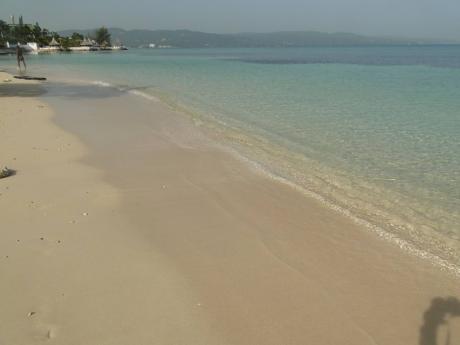 The crystal-clear waters of ‘Dead End’ Buccaneer Beach in Montego Bay.