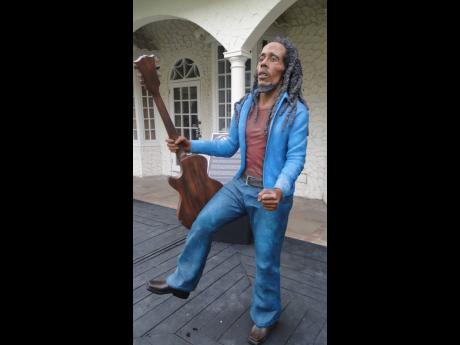 This Scheed Cole rendition of reggae legend Bob Markey is made of recycled materials.