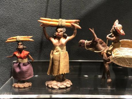 In this November 24, 2019, photo, latex figures made in the 1940s depicting daily life in Jamaica in the sugar cane fields are displayed at the International Slavery Museum in Liverpool, England. The museum seeks to tell the story of the enslavement of people from Africa and how the British city benefited from human bondage. 