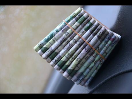A stack of money.