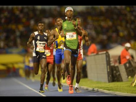Local student-athletes competing on the final day of the ISSA/GraceKennedy Boys’ and Girls’ Athletics Championships at the National Stadium in Kingston on Saturday, March 30, 2019.