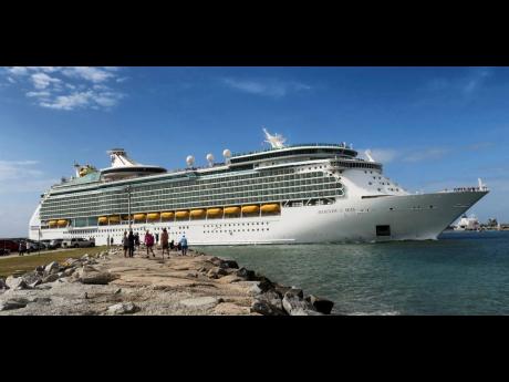 Credit: AP A Royal Caribbean Mariner of the Seas cruise ship. is seen departing Port Canaveral, Florida in March. Cruise and air travel have been hard hit during the pandemic, leaving tourism-dependent economies such as those in the Caribbean, vulnerable.