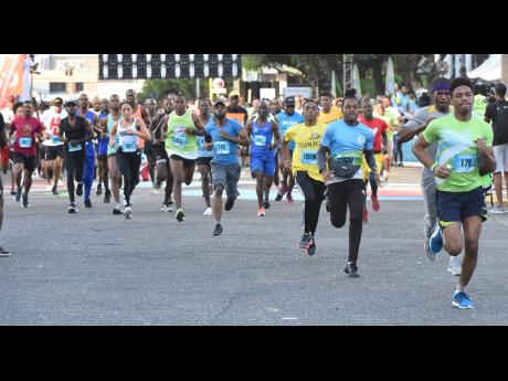 The start of the 2020 Sigma run/walk at Emancipation Park in New Kingston on Sunday, February 16.