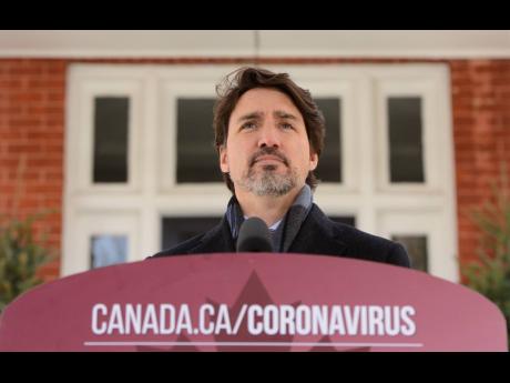 Prime Minister Justin Trudeau addresses Canadians on the COVID-19 pandemic from Rideau Cottage in Ottawa on Thursday, April 16. 