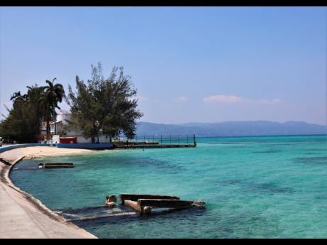 Credit: Ashley Anguin Kent Avenue (part of the Hip Strip) in Montego Bay, where the beach was a popular jaunt, but is now empty.