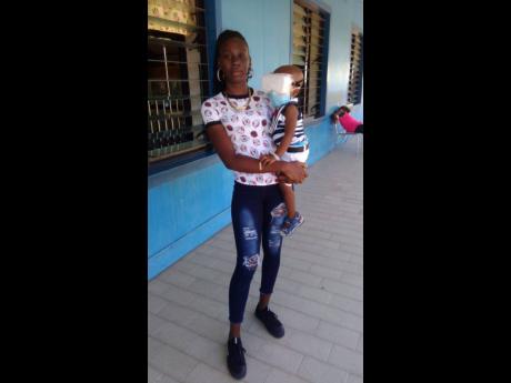 Olecia Lawrence and her son Azari Brown.