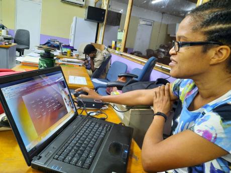 
Kingston College English teacher Louisiana Vernon engaging her students via the online platform.