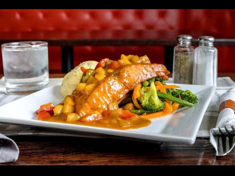 Celebrate island flavour with the mango jerk salmon.