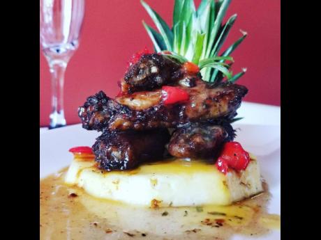 LEFT: These sticky wings lay comfortably on a soft, smooth bed of mashed potatoes. 