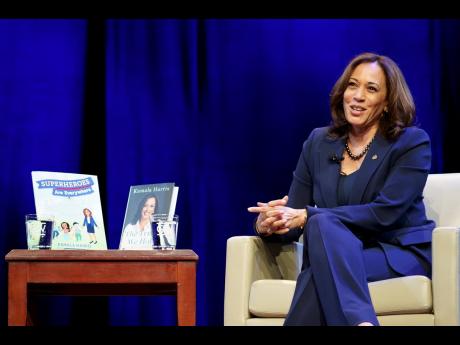Kamala Harris, speaks at George Washington University in Washington, in 2019 at a book tour. 