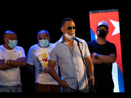 Credit: AP AP photos
Samuel Formell, leader of the Cuban orchestra Los Van Van, gives a press conference with fellow Cuban musicians in Havana, Cuba, in this September 18, 2020 file photograph. Los Van Van are celebrating their 50th anniversary this year but were for