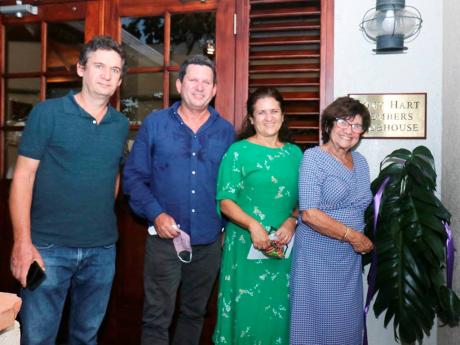 The children and widow of the late Tony Hart from left: Blaise, Mark and Wendy, and their mom Sheila.