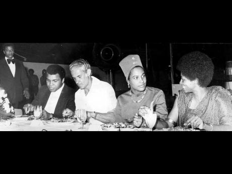 Credit: File THE CLIMAX: The climax of the enthusiastic and hero-worshipping, historic visit of Muhammad Ali to Jamaica was the dinner given by the Prime Minister, Michael Manley, at Jamaica House on December 29. The Prime Minister hailed Ali as the superb athlete and