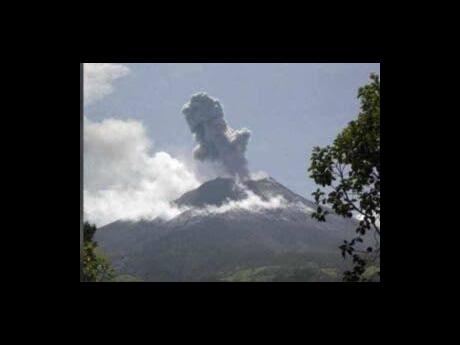 La Soufrière Volcano in St Vincent.