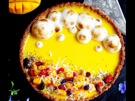 This mango passion tart will definitely lift your spirits.