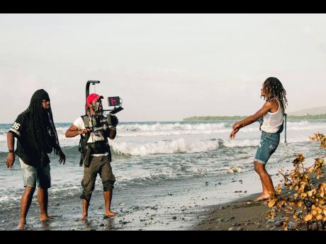 Koffee on the set of Lockdown video shoot.