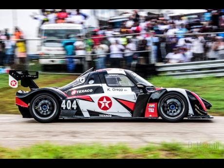 Kyle Gregg’s Dover track record holding Radical RXC in one of its many colour schemes.