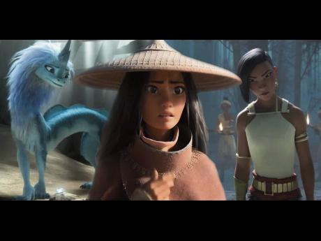 From left: Sisu, the quirky water dragon and the last of her kind; Raya, the courageous warrior princess of Kumandra’s Heart Land who wants to restore peace in her homeland; and Namaari, daughter of Chief Virana, warrior princess of the Fang Land and Ray