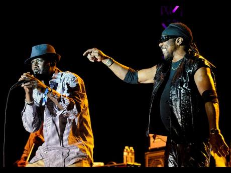 Clayton ‘Junior Toots’ Hibbert, the youngest son of Frederick ‘Toots’ Hibbert, shares the stage with his father. 