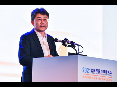 Credit: AP Gao Fu, director of the China Centers for Disease Control, speaks at the National Vaccines and Health conference in Chengdu in southwest China’s Sichuan province.