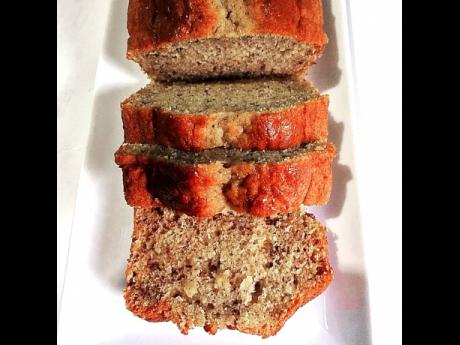 Tafari Burns’ famous banana bread is sliced to perfection.