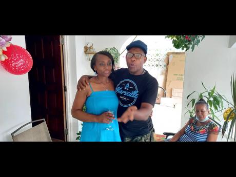 Alene Ricketts-Gilzean celebrates her 60th birthday last Wednesday with her husband, Owen Gilzean, in St Margaret’s Bay, Portland.