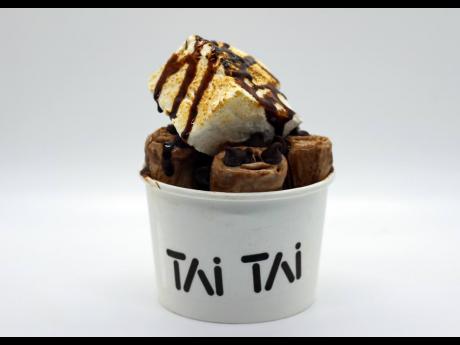 If you’ve got a sweet tooth, try the Toasted S’mores Ice Cream Roll.