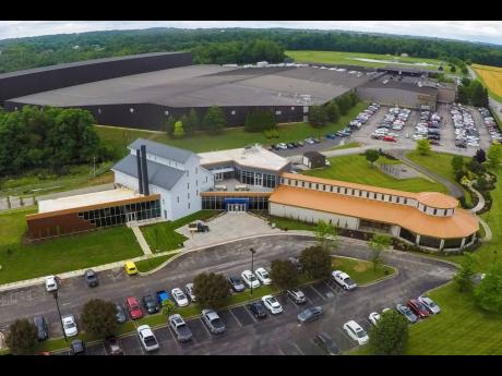 This photo provided by Heaven Hill Distillery on Friday, June 18, 2021 shows the Heaven Hill Distillery, which opened a  tourist centre last week In Bardstown, Kentucky.