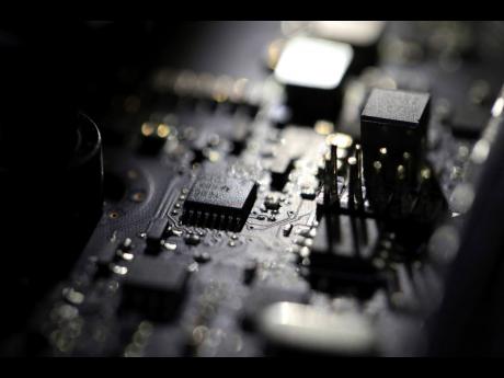 This file photo shows the inside of a computer in Jersey City, NJ. A ransomware attack paralysed the networks of at least 200 US companies on Friday, July 2.