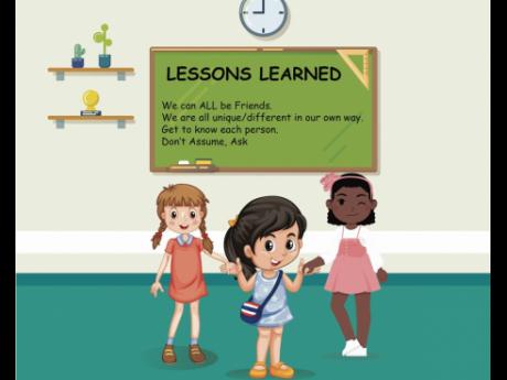 
An image from Five-year old Kacey Peterkin’s book, ‘We Can All Be Friends’.