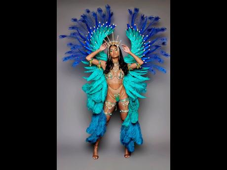 Miami-based professional model Krystal Orozco finds her inner goddess to represent the Jessica Campbell-designed section, Kalypso. She wears the frontline and backpack option. 
