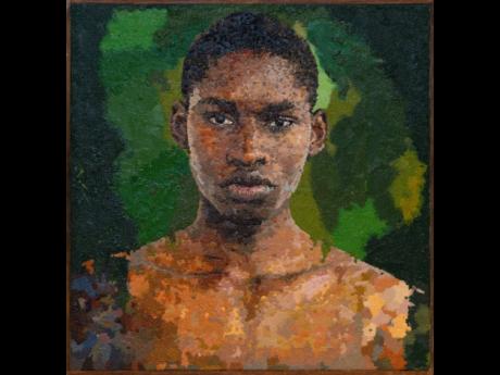State of Emotion, wax collage on board by Shediene Fletcher.