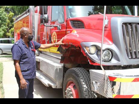 Credit: Nathaniel Stewart/Photographer Dennis Lyon, acting deputy superintendent in charge of the Jamaica Fire Brigade’s Clarendon division, has warned residents not to make false fire reports.