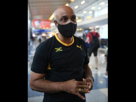 Jamaica Olympic Association President Christopher Samuda in an interview with The Gleaner at the Dallas Fort Worth International Airport in the United States of America yesterday.
