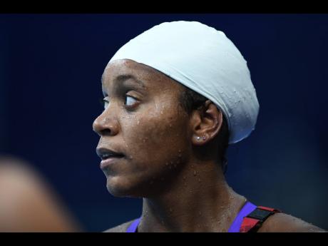 Credit: Gladstone Taylor Jamaica’s Alia Atkinson after competing in the Women’s 100m Breaststroke event at the Olympic Games in Tokyo, Japan, on Sunday.