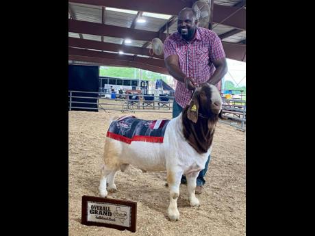 Samuel Golding and one of his prized boer goats.