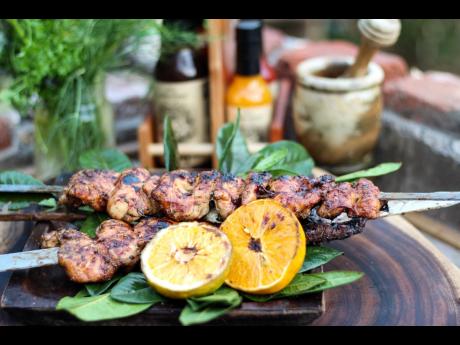 Credit: Stephanie Lyew Tender pieces of marinated chicken breasts or thighs cooked over a open flame for a smoky flavour is not only easy but a good recipe for anyone with a burning desire to learn how to grill.