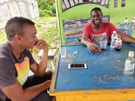 Huntley Thomas (right) and Karie Duncan in St Thomas.
