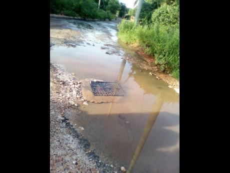 Gallons of raw sewage flowing from a manhole in the Cherry Gardens Housing Scheme in Kitson Town, St Catherine.