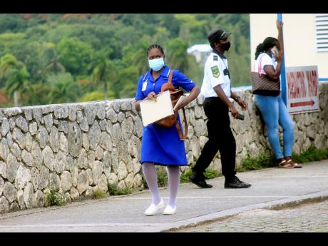 A student nurse leaves the nurses’ quarters at the Cornwall Regional Hospital during the nurses’ sick-out. 