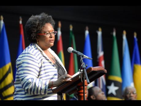 Prime Minister of Barbados Mia Mottley.