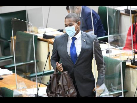 Floyd Green arriving at Parliament hours after his resignation as minister of agriculture and fisheries on Wednesday.