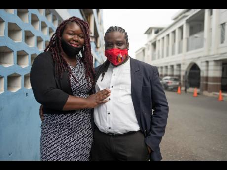 Credit: File Sherine Virgo and her husband Dale Virgo outside the Supreme Court in Kingston.