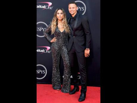 Ayesha and Stephen Curry styled by Sheraine Robinson for the ESPY Awards.